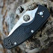 SC136SBK Couteau Spyderco Persistence Lightweight Lame Acier 8Cr13MoV Serr - Livraison Gratuite