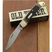 Couteau Schrade Old Timer Pioneer Sawcut Lame Acier7Cr17 Manche Abs SCH123OT - Free Shipping