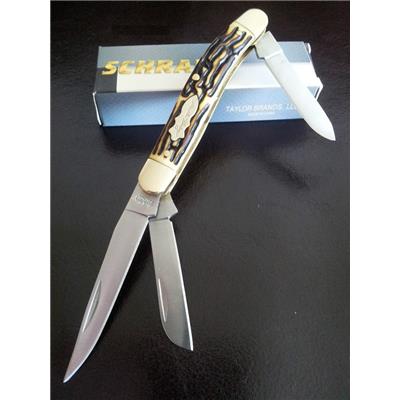 Couteau Schrade Uncle Henry Signature Premium Stockman 3 Lames Manche Delrin SCH897UH - Free Shipping