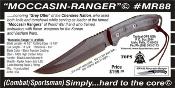 Couteau de Survie Tops Moccasin Ranger Lame Acier 1095 Manche Micarta Etui Nylon Made In USA TP88 - Free Shipping