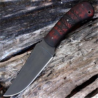 Couteau Winkler Knives II Blue Ridge Hunter Acier 80CRV2 Manche Bois Tribal Etui Cuir WK002 - Free Shipping