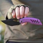 ATZ1887GBPU Artisan Cutlery Dark Wing | Couteau Pliant Lame Modified Clip Point Acier S35VN | Manche Purple Titanium Frame Lock - Livraison Gratuite