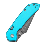 B1034H8 — Couteau Tenable Fenrir Acier Damas Blackwash Harpoon Manche Aluminium Bleu Top Liner Lock Livraison Gratuite