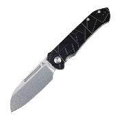 B1120A3 Couteau Pliant Tenable Rango Sheepfoot Lame Acier 14C28N Manche Aluminium Noir Flipper Linerlock - Livraison Gratuite