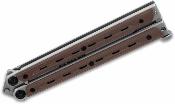 BCC902 Bradley Kimura Butterfly – Couteau Papillon Balisong Lame Acier Inox 154CM Spear Point Bead Blast, Manche G10 Coyote Latch USA – Livraison Gratuite