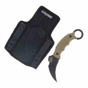 BH15GF401TN — Couteau Blackhawk Garra Lame Acier D2 Karambit Étui Kydex Tan Livraison Gratuite