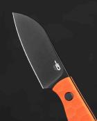 BTKFK07B Bestech Heidi Blacksmith 3 – Couteau fixe lame Acier 14C28N Manche G10 Orange étui Kydex – Livraison Gratuite