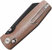 BTKG43E Bestech Slasher – Couteau pliant Bar Lock Lame Acier D2 Manche Micarta Natural - Livraison Gratuite