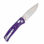 CBTSCTGRPRB CobraTec EDC Scout | Lame Drop Point Acier VG-10 | Manche Grivory Purple | Crossbar Lock - Livraison Gratuite
