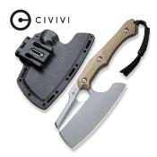 CIVC210413 Couteau Civivi Aratra Tan Lame Acier D2 Cleaver Etui Kydex + Clip - Livraison Gratuite