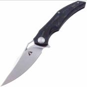 CMB02B CMB Made Knives Prowler – Couteau pliant Frame Lock Lame Acier M390 Satin Manche Carbon Fiber & Titanium - Livraison Gratuite