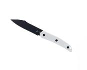 CMBFB01B Couteau CMB Made Knives Kisame White Lame Black 14C28N Etui Cuir - Livraison Gratuite