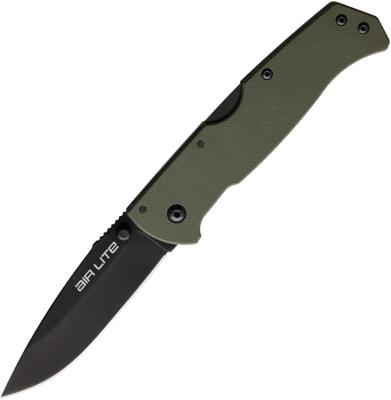 CS26WDODBK Couteau Cold Steel Air Lite OD Green Drop Point AUS-10 Black - Livraison Gratuite