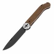 DGR2401BRBW Daggerr Knives Peremen Mys – Couteau Pliant Lame Acier 8Cr14MoV Black Linerlock Manche Brown FRN – Livraison Gratuite
