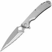 DGRF21FSSS Couteau Daggerr Arrow Lame Spear Point crantée Acier D2 Manche Acier Lockback - Livraison Gratuite