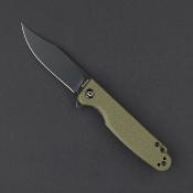 DGRLPMOLBW Daggerr Leprechaun – Couteau Pliant Liner Lock | Lame Drop Point 8Cr14MoV Blk  | Manche FRN OD Green - Livraison Gratuite