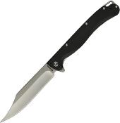 DGRTPFBKSW Couteau Daggerr Toothpick Lame Clip Point Acier 8Cr14MoV Manche en ABS Noir Liner Lock - Livraison Gratuite