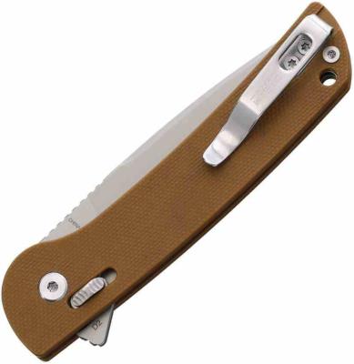 DTK4252GBR Couteau Dreamtech Crossbar Lock | Lame Acier D2 Bead Blast | Manche G10 Marron | Livraison Gratuite