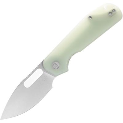 EUT010 Couteau Pliant Eutektik EFD Lame Acier 14C28N Manche G10 Jade Linerlock - Livraison Gratuite