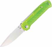 FLY1395GS Couteau Flytanium Arcade Lite Green | Lame Drop Point Acier AUS-10A | Manche Green Polycarbonate Shark Lock - Livraison Gratuite
