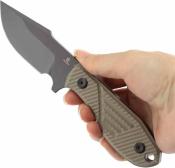 G014A8 Couteau Tenable Tiny Dancer | Lame Harpoon Acier D2 gray TiNi | Manche Sand G10 - Housse Kydex - Livraison Gratuite