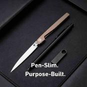 J1965CP CJRB Lanky Champagne - Lame Acier AR-RPM9 Manche Aluminium Linerlock Roulements - Livraison Gratuite