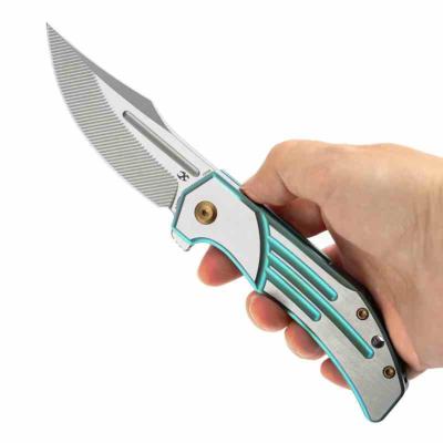 K1089B4 Kansept Orion Limited Edition – Couteau pliant Frame Lock Lame Acier CPM S35VN Manche Titanium Green & Satin - Livraison Gratuite