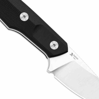 KI1087A1 Kizer Splinter – Couteau à lame fixe Acier AEB-L Satin Manche Black Sculpted G10 Housse kydex - Livraison Gratuite