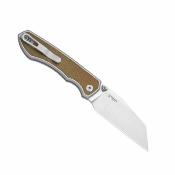 Ki3634A1 Kizer Wharning | Couteau Lame Sheepsfoot Acier CPM-S45VN Satin | Manche Black UltreX Micarta Liner Lock - Livraison Gratuite
