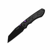 Ki3634A2 Kizer Wharning | Couteau Lame Sheepsfoot Acier CPM-S45VN Black | Manche Black UltreX Micarta Liner Lock - Livraison Gratuite