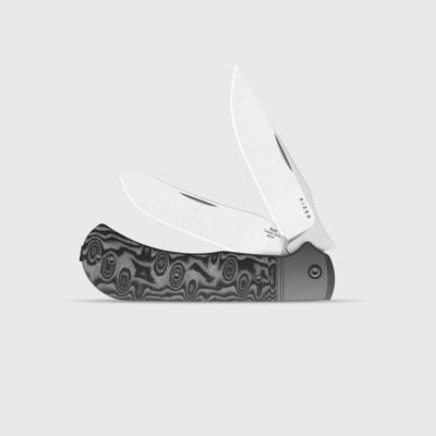 KI3761TPA2 Couteau Pliant Kizer Trestle TP AirTi Lame Acier BD1N Manche Alu Micarta Gris Noir Slip Joint - Livraison Gratuite