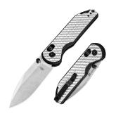 KIV3549A3 Couteau Kizer Assassin Silver&Black Lame Acier Nitro V Blade - Livraison Gratuite