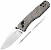 KIV3774A1 Kizer Aegis – Couteau Lame Acier AEB&#8209;L Manche Micarta brun Clutch Lock – Livraison Gratuite