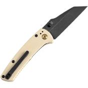 KT1015E3 — Couteau Kansept Main Street Lame Acier 154CM Black SW Wharncliffe Manche G10 Blanc Linerlock Clip Livraison Gratuite