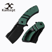 KT1030A1 Couteau Kansept Cleavers XL Korvid Green G10 Lame 154CM - Livraison Gratuite