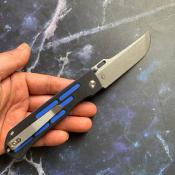 KT1041A4 Couteau Kansept Reedus Black &Blue G10 Lame Acier 154CM  - Livraison Gratuite