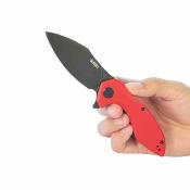 KUB236P Kubey Noble – Couteau pliant Liner Lock Lame Acier 14C28N Blackwash Manche Red G10 - Livraison Gratuite