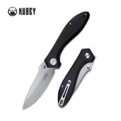 KUB314F Kubey Ruckus – Couteau Liner Lock | Lame Drop Point AUS-10 | Manche G10 Noir | Bearing - Livraison Gratuite