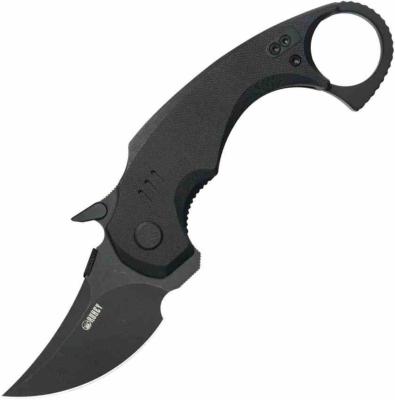 KUB440F Couteau Pliant Kubey Jaw Pikal Karambit Lame Acier 14C28N Manche G-10 Noir Liner Lock - Livraison Gratuite