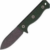 MAR119 Couteau fixe Maratac Compact R4A | Lame Drop Point Acier D2 | Manche Micarta Green | Étui Kydex - Livraison Gratuite