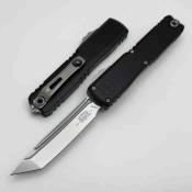 MCT1123410  Couteau OTF Microtech Ultratech Gen III | Lame Tanto Acier M390MK | Manche Black Aluminum USA - Livraison Gratuite