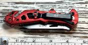 MTA997BRD Couteau Pliant MTech Rescue A/O | Lame Tanto Acier Two-Tone | Manche Red Aluminum Brise-Vitre & Coupe-Ceinture - Livraison Gratuite