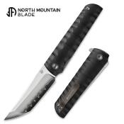 NMB2411BLK Couteau North Mountain Blade Kick Stop Chop Plus - Acier SLD - Lame Tanto - Manche G10 Noir - Linerlock - Livraison Gratuite