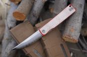 NMB250221 North Mountain Blade  Kaiken Red CF | Couteau Pliant | Lame SLD-Magic San Mai | Manche Carbone Rouge & Gris | Clip - Livraison Gratuite