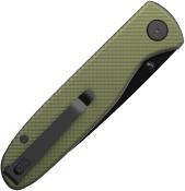 OEDK1C Couteau OUTDOOR EDGE Dirk Button Lock Drop Point Lame Acier 8Cr13MoV Manche Aluminium Vert Sécurité Button Lock - Livraison Gratuite