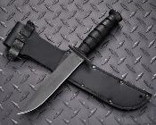 ON8180 Couteau Ontario 498 Marine Combat Lame Clip Point Acier Carbone 1095 Manche Cuir USA - Livraison Gratuite