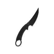 QS178A2 — Couteau QSP Baby Viper Acier 10Cr15MoV Black Stonewash Clip Point Manche G10 Noir Étui Kydex Chasse Bushcraft - Livraison Gratuite
