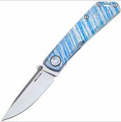 RS7071TC08 Couteau Real Steel Luna Boost | Lame Drop Point Acier Bohler N690 Satin | Manche Titanium Wind of Change Framelock - Livraison Gratuite