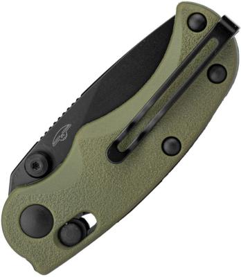 RS7181BG — Couteau Real Steel ESCA Lame Acier 12C27 Drop Point Noire Manche Polypropylène Vert OD Crossbar Lock - Livraison Gratuite