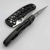 SC266ALP Couteau SPYDERCO Edgerati Lame Acier CPM S30V Satin Manche Alu Gray Compression Lock USA - Livraison Gratuite